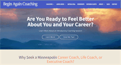 Desktop Screenshot of beginagaincoaching.com